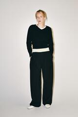 ZARA БРЮКИ СО СКЛАДКАМИ — ZW COLLECTION, ЧЕРНЫЙ