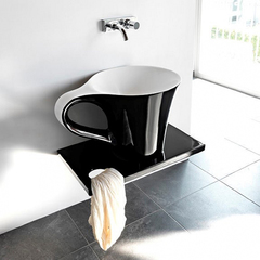ArtCeram Cup OSL005 01 50 BI/NERO АКЦИЯ Раковина накладная на столешницу, 70x50, цвет: чёрный фото