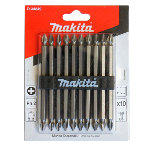 Двусторонняя насадка для винтов PH2 110 мм Makita D-34849