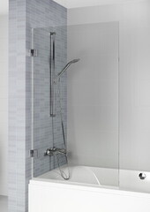 Riho Scandic G001133121 Шторка для ванны VZ NXT X107 1000x1500 L Черный фото