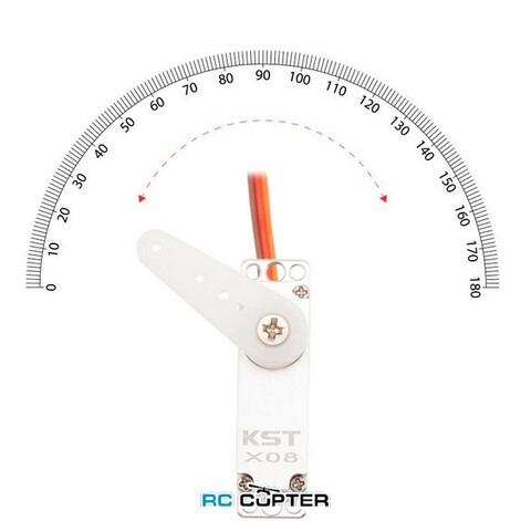 Сервопривод KST X08 Plus V2.0 (5.3 кг/см, 0.09 сек/60°, 9 г) для планера
