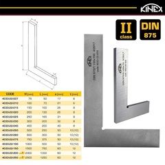 Угольник поверочный 1000х500мм кл.2 (УП- плоский) DIN875 Kinex 4033-22-100