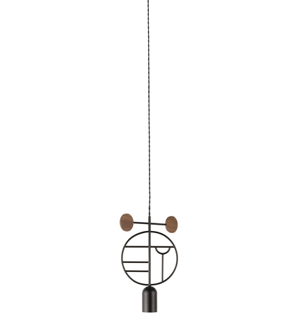 Фото: Подвесной светильник NOMON HOME WOODEN DOTS, CONF. 19, GRAPHITE/COLOR - основной вид
