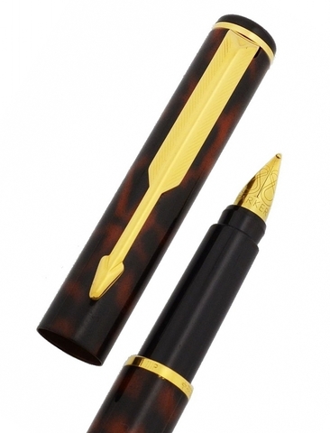 Ручка перьевая Parker Rialto F94, Laque Aqua Blue GT, F  (S0152640)