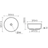 Ceramica Nova Taycan CN12003MW Раковина накладная круглая, 37.5x37.5, цвет: белый матовый