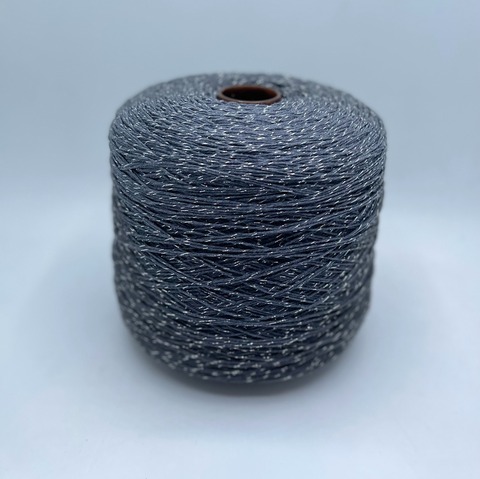 Бобинная пряжа (пр.Италия), art-Plume 360м/100гр. 100% Меринос , цвет-Серый с люрексом арт.25027