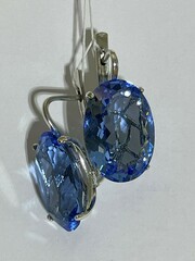 Озеро (серьги из серебра)