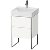 Duravit XSquare XS443902222 Тумба напольная под раковину # 235350, 2 ящика, 731x484x460мм, цвет White High Gloss
