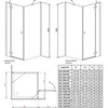 Radaway Almatea 32150-01-01NL Душевой уголок с распашной дверью левый 100х100x195 см