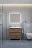 Aquanet 345680 Тумба с раковиной Алвита new 80 (Flat) напольная 2 ящ. цв.дуб веллингтон табак (345680)