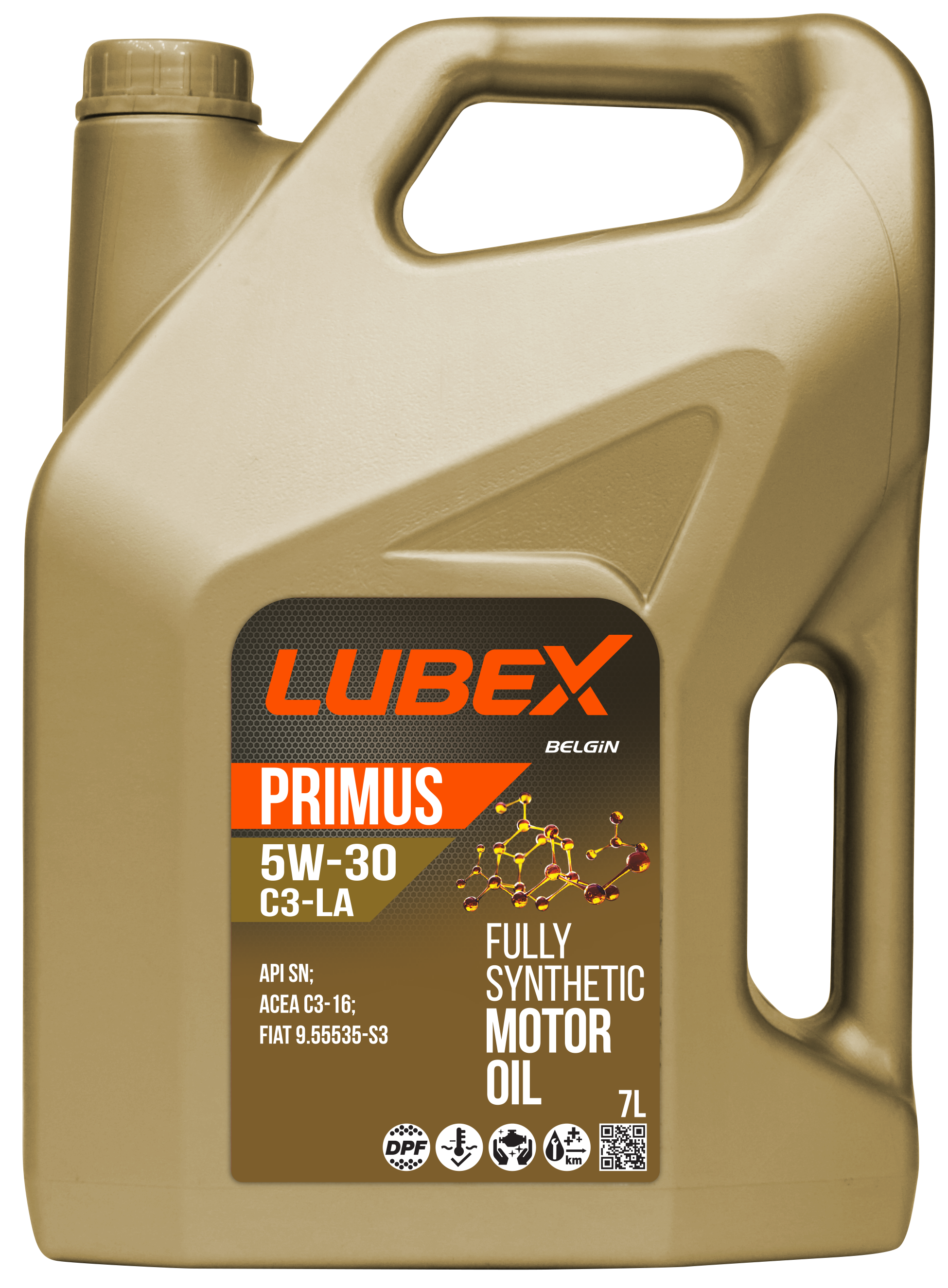 Моторное масло LUBEX PRIMUS C3-LA 5W-30 синтетическое 7л