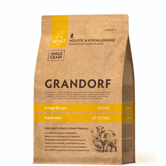 Сухой корм GRANDORF DOG 4 Meat PROBIOTIC MINI Четыре вида мяса для взрослых собак мелких пород 3кг