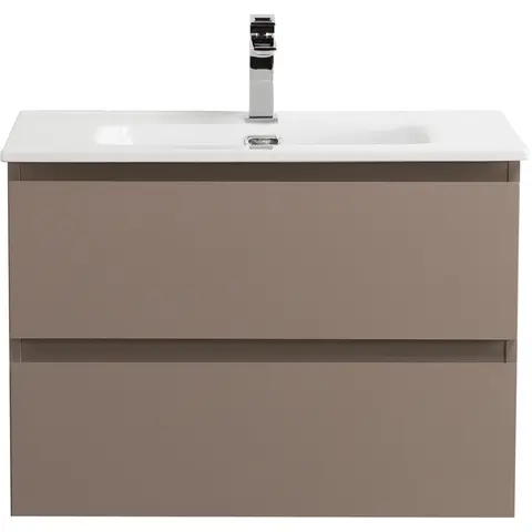 BelBagno KRAFT 39-700/390-2C-SO-СO База под раковину подвесная с фрезерованными ручками по всей длине фасада с 2 выкатн. ящ.,Бежевый Мат.,700x395x500