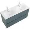 BelBagno UNO-1200-4C-SO-AO База под раковину подвесная с фрезерованными ручками по всей длине фасада с четырьмя выкатн. ящ., Голубой Матовый, 1200x455x608
