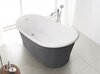 BelBagno BB32-CF36 Отдельностоящая акриловая ванна, встроенный слив, 167.6x90, цвет: серый