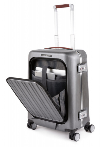 Чемодан Piquadro RELYGHT PLUS, чёрный/коричневый (BV5031PC2P/NCU)