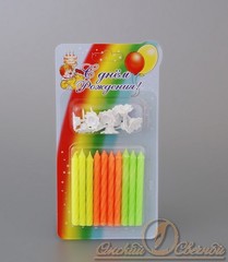 Свечи тортовые классические, Ассорти, 10 шт.