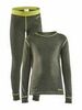 Детский комплект термобелья Craft Core Wool Merino темно-оливковый меланж - 3