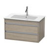 Duravit Ketho KT642903131 База под раковину, 2 выдв.ящика, 480x800x475мм цвет Сосна серебристая