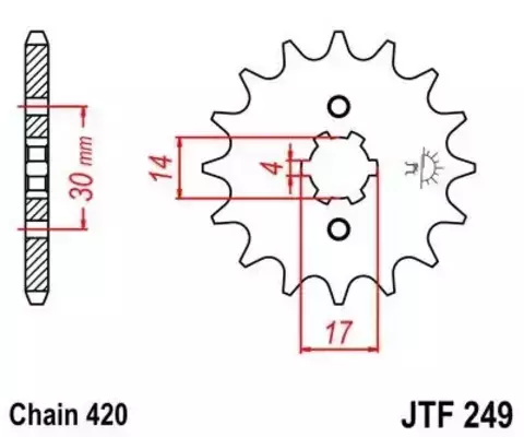 Звезда ведущая JTF249/504 16
