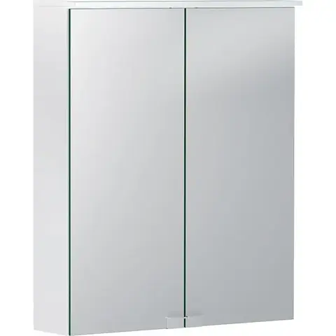 Geberit Option Basic 500.258.00.1 Зеркальный шкаф с подсветкой, две двери, 56x67.5x14см