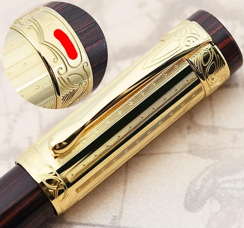 Ручка перьевая Aurora Umberto Nobile Dark-Brown & Vermeil Gold, M (AU-950M)