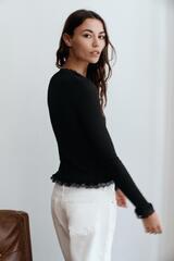 ZARA КОМБИНИРОВАННЫЙ КАРДИГАН, ЧЕРНЫЙ