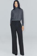 ZARA БРЮКИ В ТОНКУЮ ПОЛОСКУ С ВЫСОКОЙ ПОСАДКОЙ — ZW COLLECTION, СЕРЫЙ