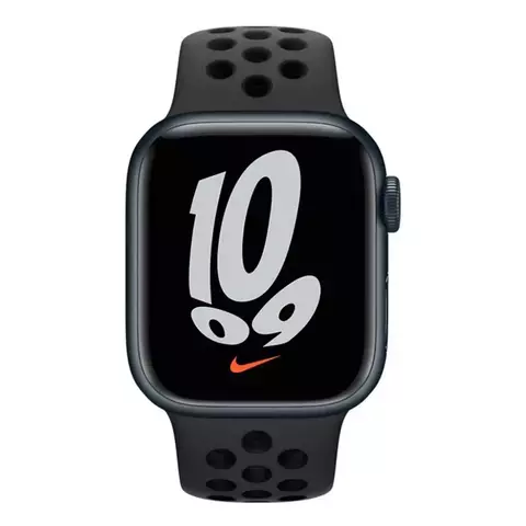 Смарт часы Apple Watch Nike Series  7 GPS, 41mm Midnight Aluminium Case with Anthracite/Black Nike Sport Band - Regular(MKN43GK/A)