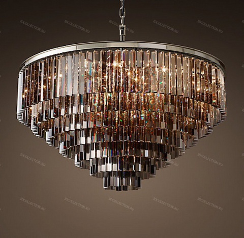 Люстра 1920S ODEON SMOKE GLASS FRINGE 7-TIER Restoration Hardware