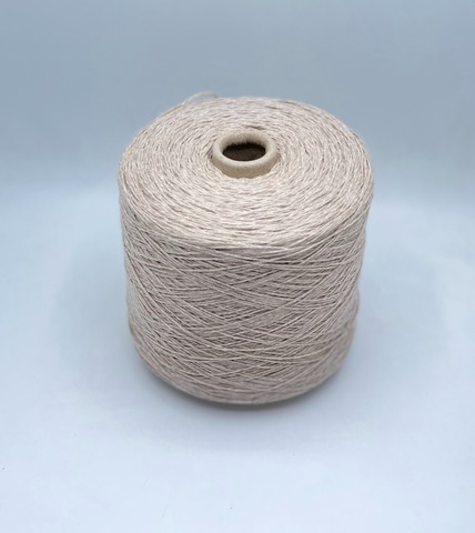 Бобинная пряжа (пр.Италия), art-Loose , 380м/100гр, 70%Хлопок 20%Полиамид 10%Кашемир , цвет-Светло-бежевый,неоднотонный ,арт.29253