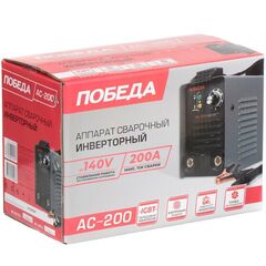 Сварочный аппарат инверт, Победа, АС 200, 200 А, электрод