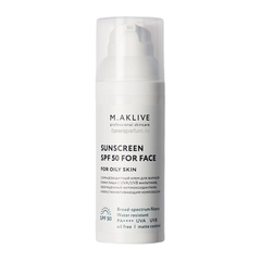 M.Aklive SUNSCREEN SPF 50 FOR FACE солнцезащитный крем для жирной кожи лица,50 мл
