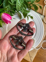 Ручка для шкатулки металлическая, цвет бронзовый, 5*3*0,5 см, набор 2 шт.
