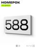 Номер на дверь 588, табличка на дверь для офиса, квартиры, кабинета, аудитории, склада, белая 120х70 мм, Айдентика Технолоджи