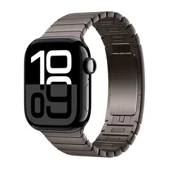 Умные часы Apple Watch Series 10 GPS, 42mm, Jet Black Aluminium Case with Link Bracelet, Slate