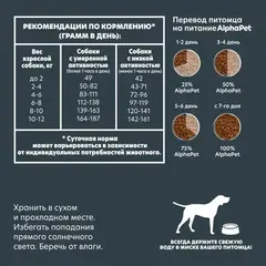 ALPHAPET сухой корм для взрослых собак мелких пород (индейка,рис) 500 гр