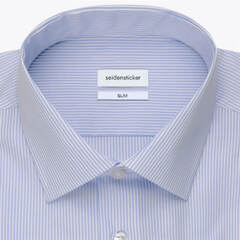 Сорочка мужская Seidensticker Slim Fit 01.693640-11 в полоску голубая