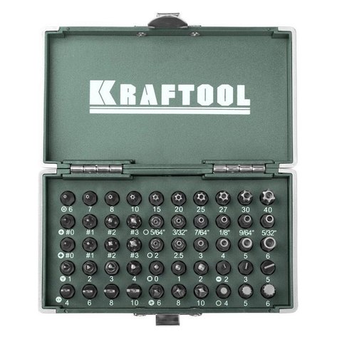 KRAFTOOL X-Drive, 50 шт, набор кованых торсионных бит (26065-H50)