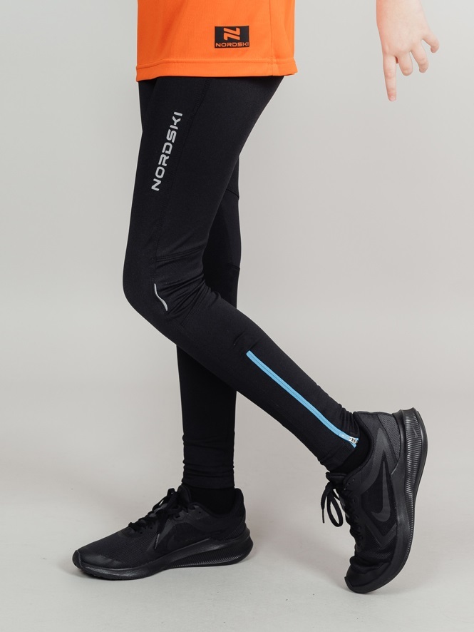 Nordski Jr Premium лосины беговые Black-Blue