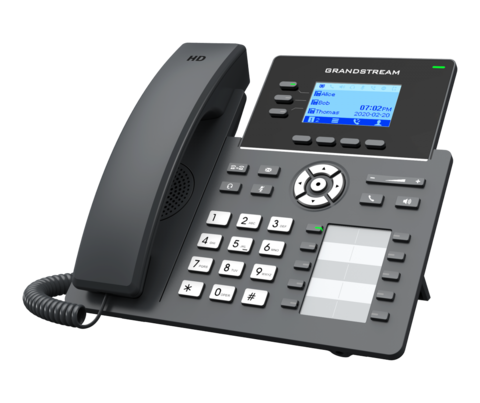Grandstream GRP2604P - IP телефон (PoE, блок питания не входит в комплект). 6 SIP аккаунтов, 3 линии, есть подсветка экрана, (1GbE)Gigabit Ethernet, 10 BLF