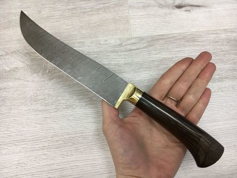 Нож Пчак Узбекский, дамасская сталь, рукоять венге