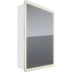Lemark ELEMENT LM60ZS-E Шкаф зеркальный 60х80 см 1 дверный, петли справа, с подсветкой, с розеткой, цвет корпуса: Белый фото