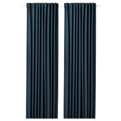 Комплект штор IKEA BLAHUVA (БЛОХУВА), Темно-синий, 145х250 см, 2 шт