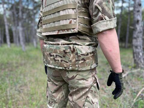 Разгрузочный тактический пояс с ИК-ремиссией и полной подготовкой под баллистику