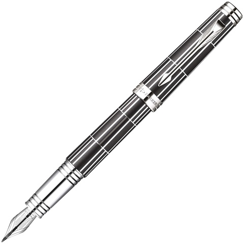 Ручка перьевая Parker Premier Luxury F565, Black CT, F (1876380)