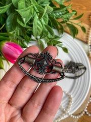Ручка для шкатулки металлическая, цвет бронзовый, 5*3*0,5 см, набор 2 шт.