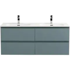 BelBagno KRAFT-1200-4C-SO-AO База под раковину подвесная с фрезерованными ручками по всей длине фасада с чет-мя выкатн. ящ., Голубой Мат.,1200x455x500 фото