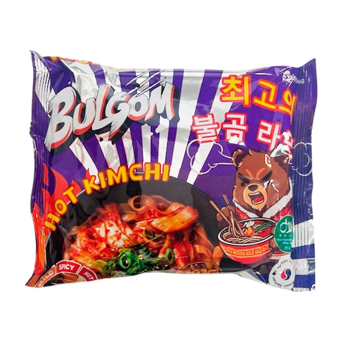 Лапша BULGOM Hot Kimchi 101 г — упаковка
