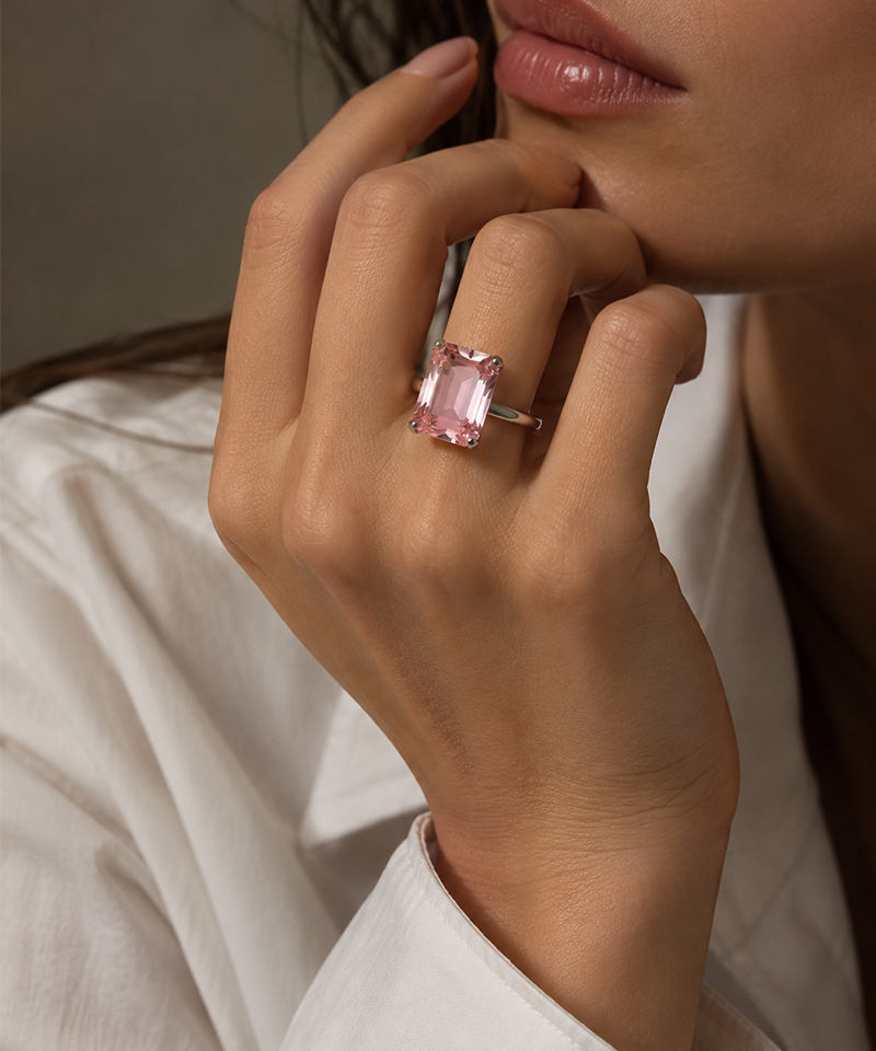 Кольцо she said yes PINK